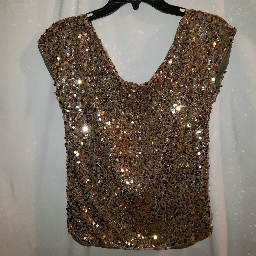 GOLD SEQUIN TOP